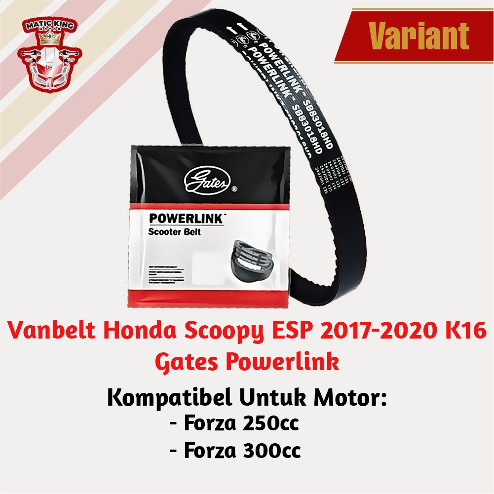 V belt Vanbelt Scoopy ESP 110 K16 Gates Powerlink Made in Thailand