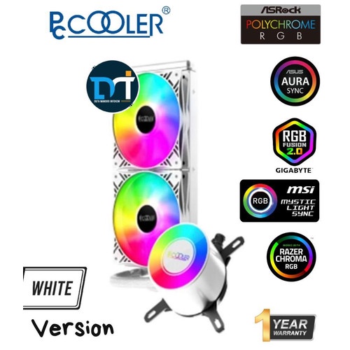 PCCOOLER GI-CL240 ARGB WHITE LIQUID CPU COOLER WHITE