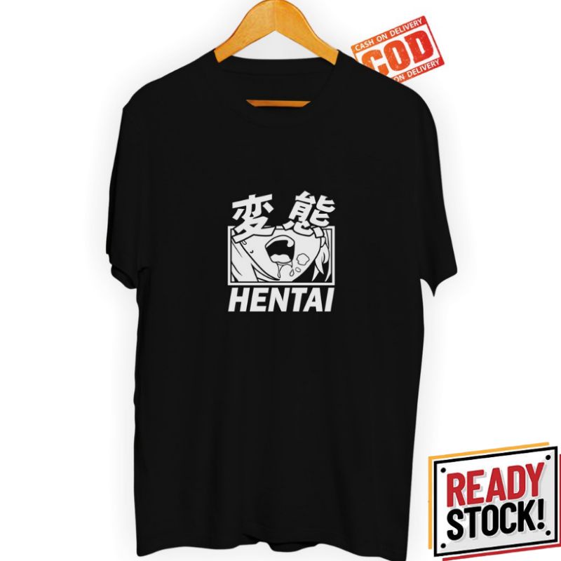 Kaos Anime HENTAI FACE Jepang / Distro Atasan Anime / Kaos Wibu Baju Manga waifu Pria Wanita Kekinia