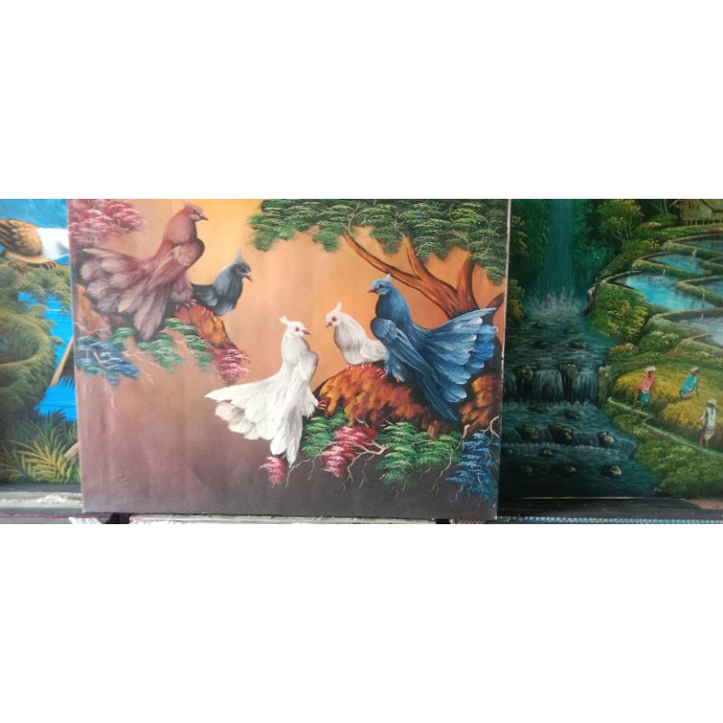 lukisan canvas asli buatan tangan
