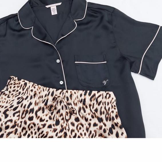 Victoria secret pajamas set original (top+short) harga store 1jtaan - zebra pink, S