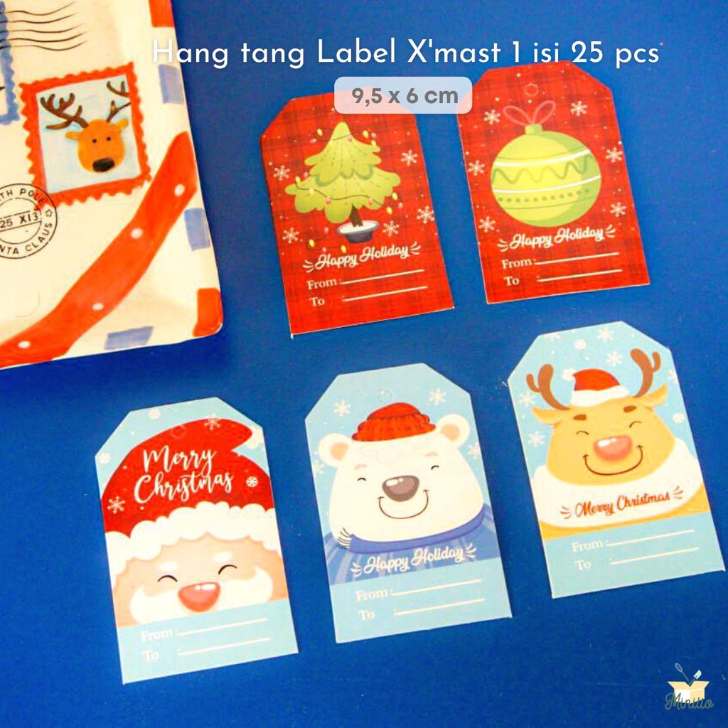 

HANG TAG LABEL SOUVENIR BINGKISAN NATAL CHRISTMAS KARTU UCAPAN MINI