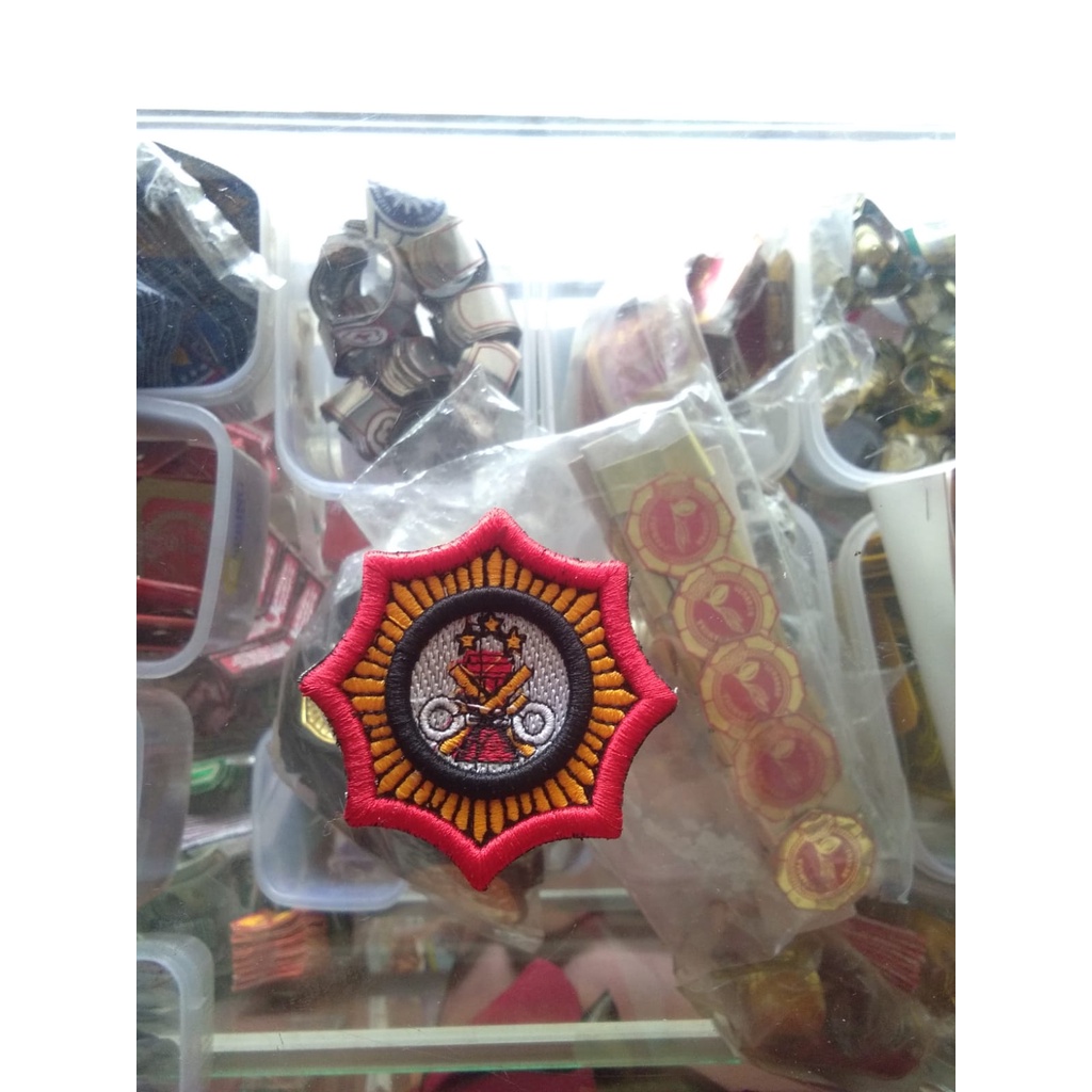 Bordir Timbul Polri Sabhara Kantong