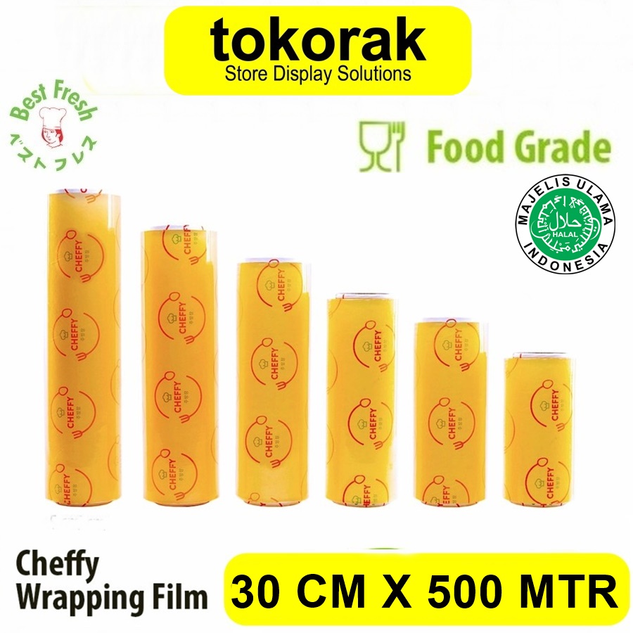 CHEFFY WRAPPING ROLL 30 CM x 500 M PLASTIK WRAP MAKANAN 30CM X 500M