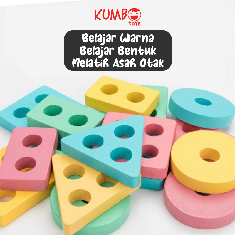 Mainan Edukasi Anak Puzzle Geometri Kotak