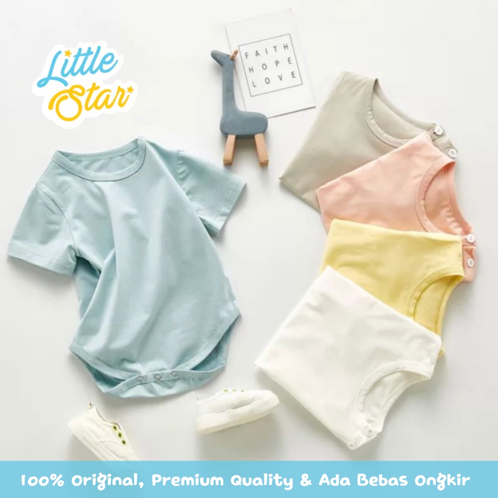 Jumper Anak Bayi Little Star Lengan Pendek Polos