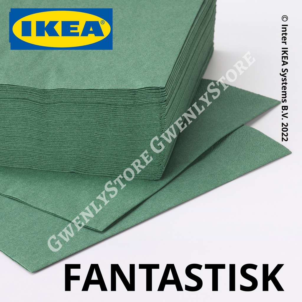 Jual Fantastisk Serbet Tissue Makan Napkin Ply Cm Pcs Hijau Tua Shopee Indonesia