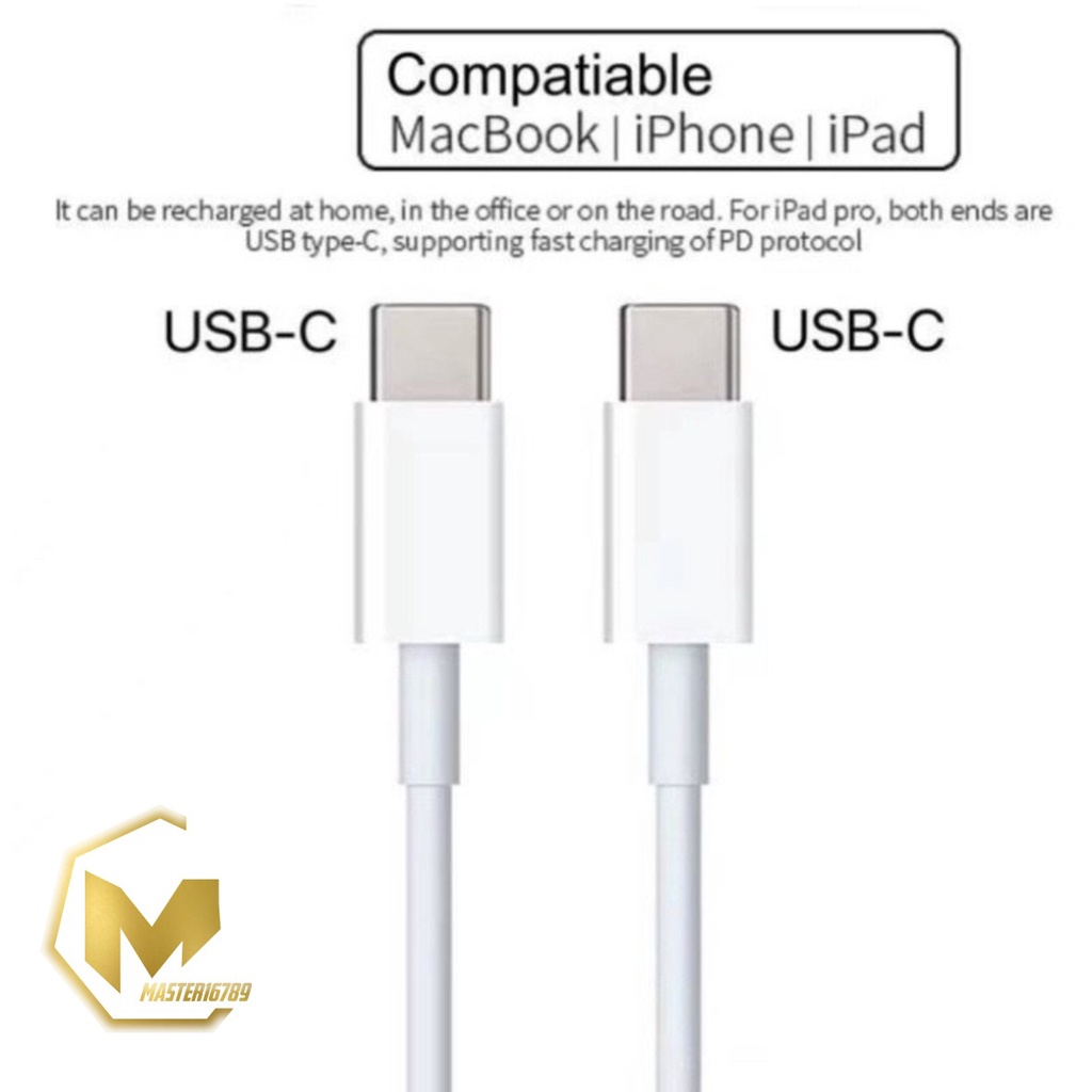 Tipe c ke tipe c - Tipe c KABEL DATA - USB-C CHARGER CABLE - CABLE PAD - Air - Pro  - 2Meter MA3681