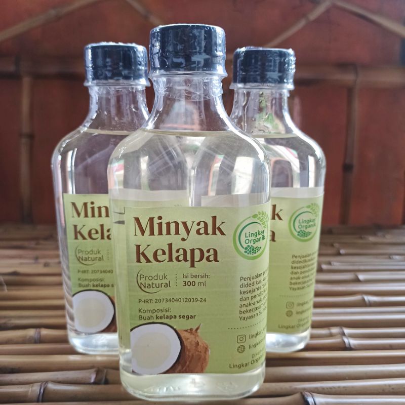 MINYAK KELAPA ORGANIK KEMASAN 300ML DARI LINGKAR ORGANIK UNTUK MPASI BAYI