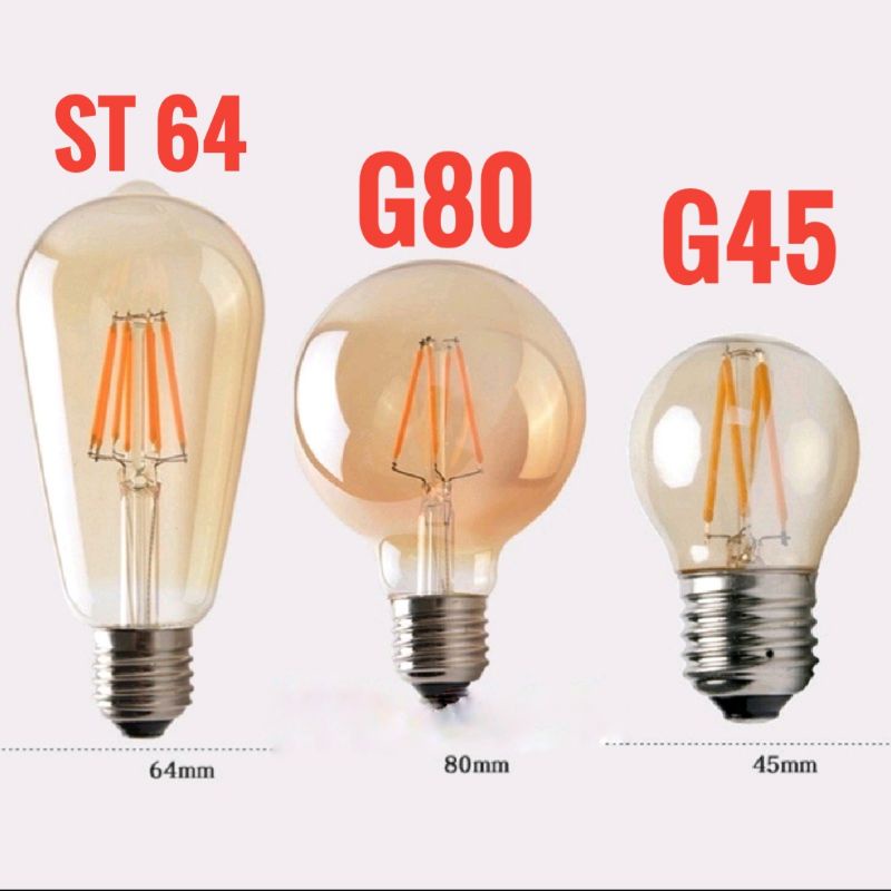 LAMPU FILAMEN EDISON 2WATT LED 2W LAMPU CAFE 2 WATT E27 2W G45 DEKORASI LAMPU GANTUNG LAMPU WEDDING