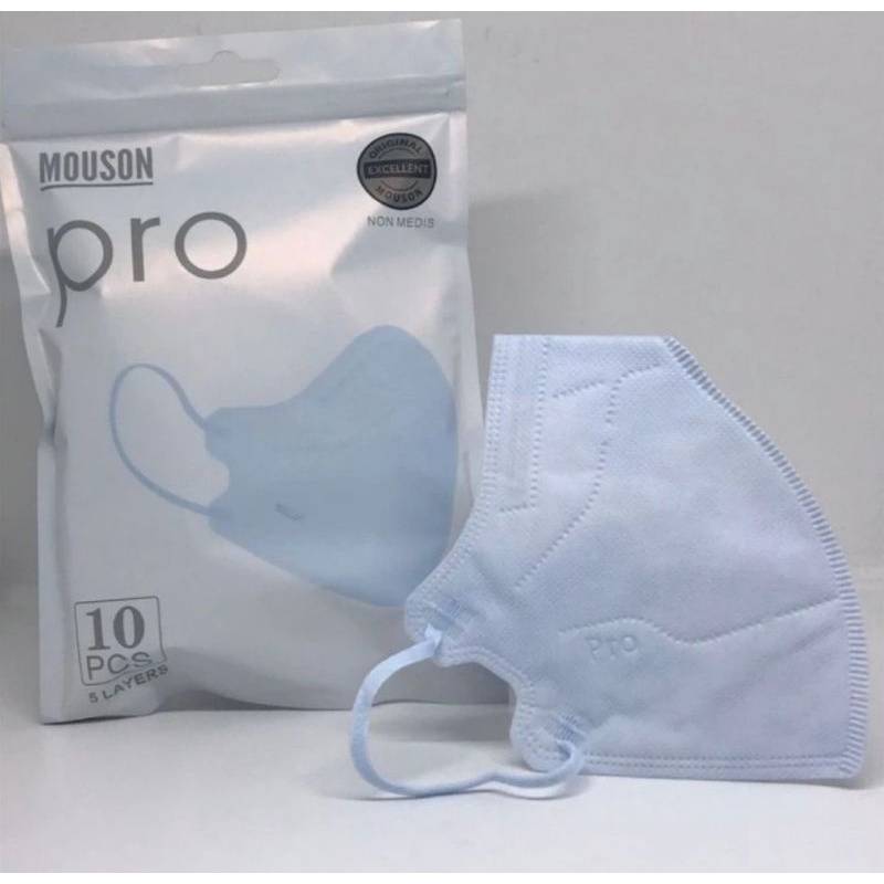 Masker KN95 PRO Mouson Original 5 ply 10 pcs Face Mask Earloop