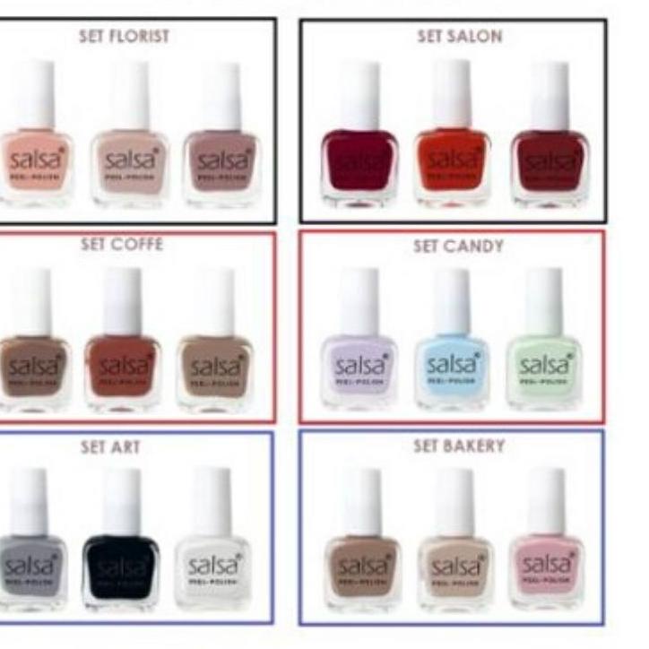 ゴ SALSA Kutek Peel Polish Set 1 Box isi 3 / Set Kutek Peel Off / Cat Kuku Bisa Kelupas ✹