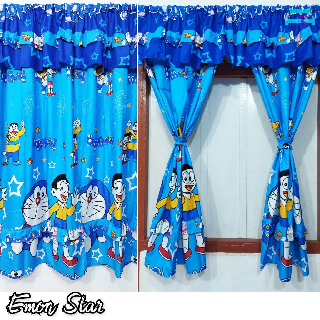 Gorden Jendela pendek ukuran 100x150 model rumbai