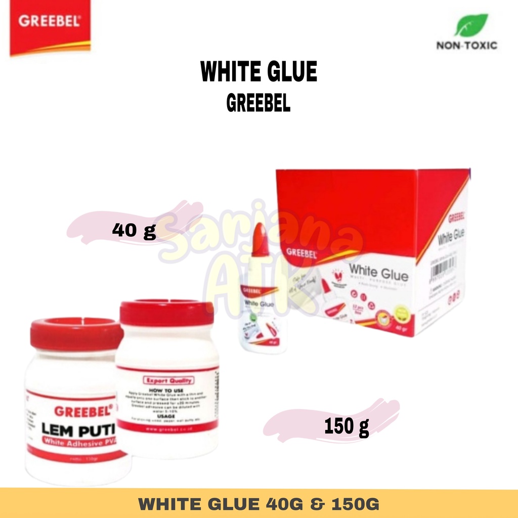 

White Glue / Lem Putih Greebel 40gr dan 150gr