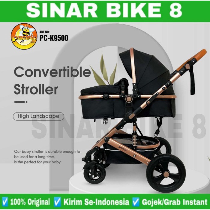 NEW Baby Stroller Pacific PC K9500 Convertible Stroller