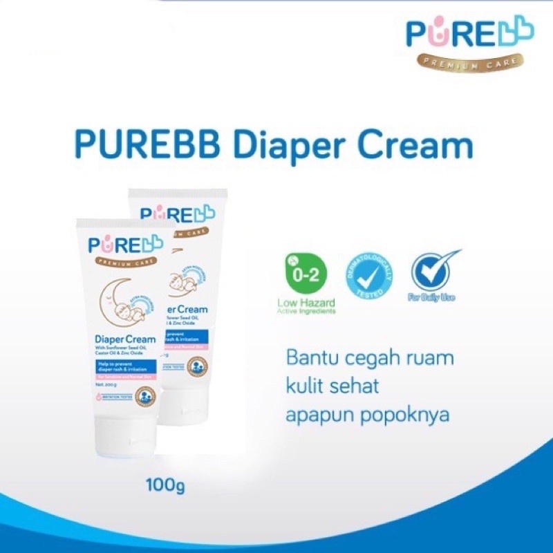 PURE Baby Cream Premium Care Diaper Cream | Rash Cream | Sunblock