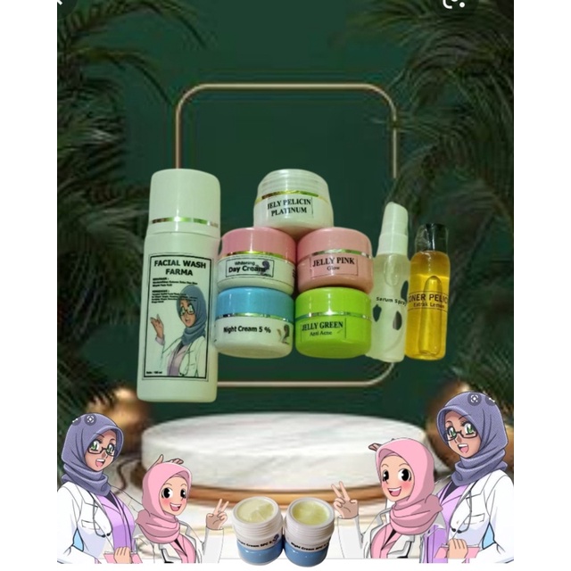 Paket Hemat spc / nc isi 8 (Jelly pink, Jelly Gren, Jelly Platinum,serum spray toner lemon kcl)