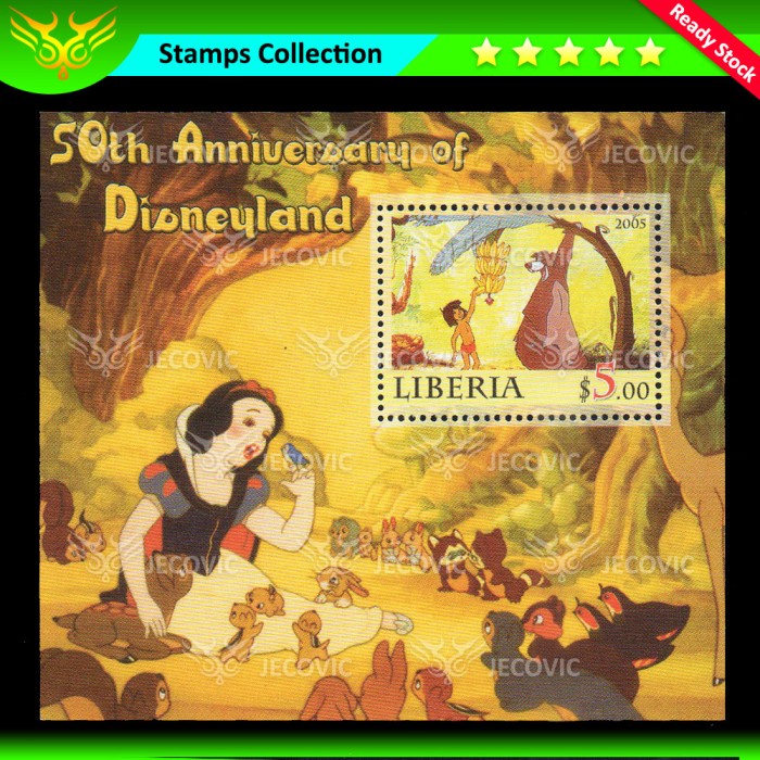 

Liberia 50Th Disneyland 2005, Prangko Souvenir Sheets