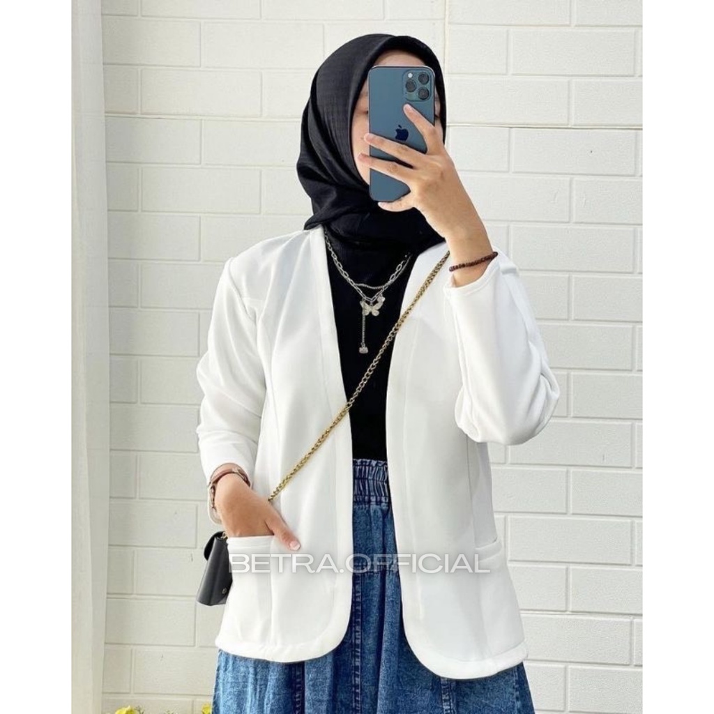 Blazer Wanita Scuba Nabila Blazer Scuba Premium