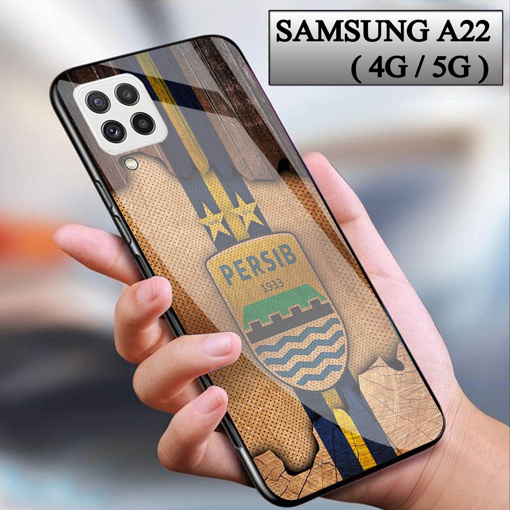 Softcase Glass Kaca Samsung A22 4G/5G - Case Hp Pelindung Handphone  Samsung A22 4G/5G [ A22].