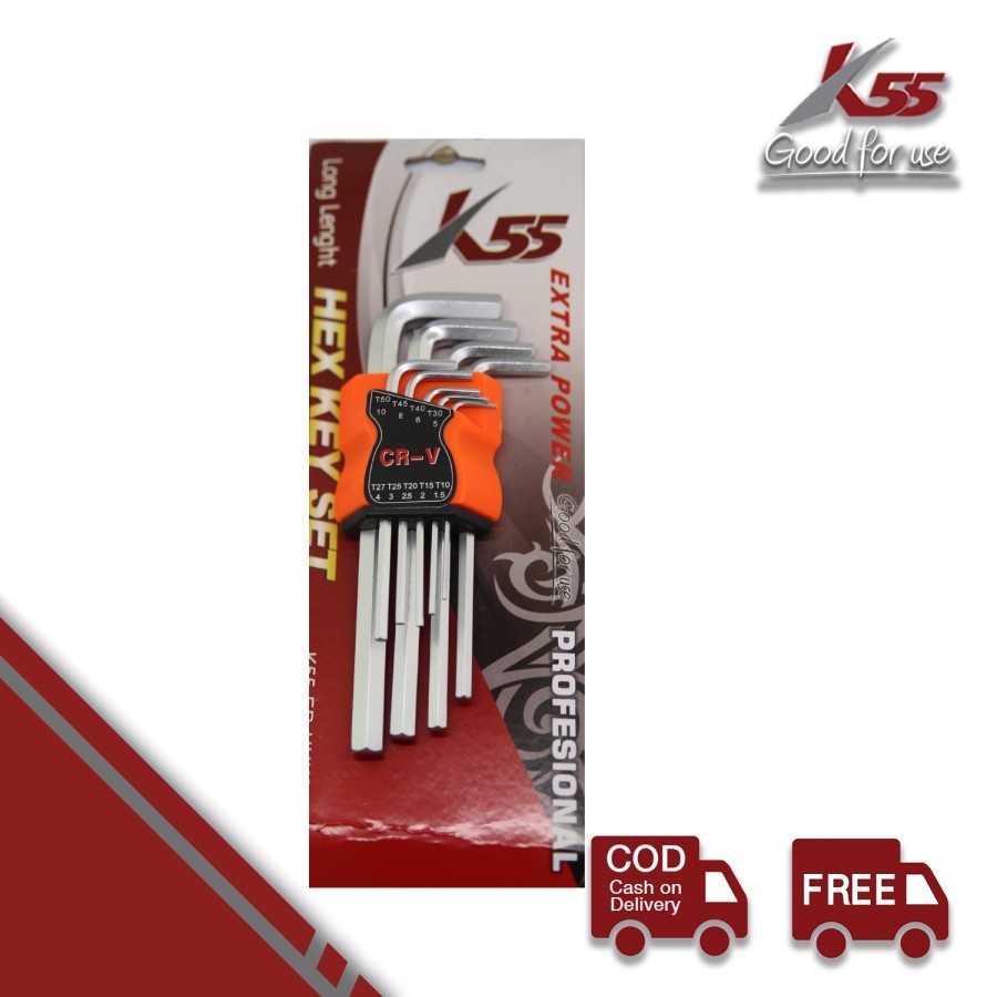 K55 Kunci L set hex key / hexagon
