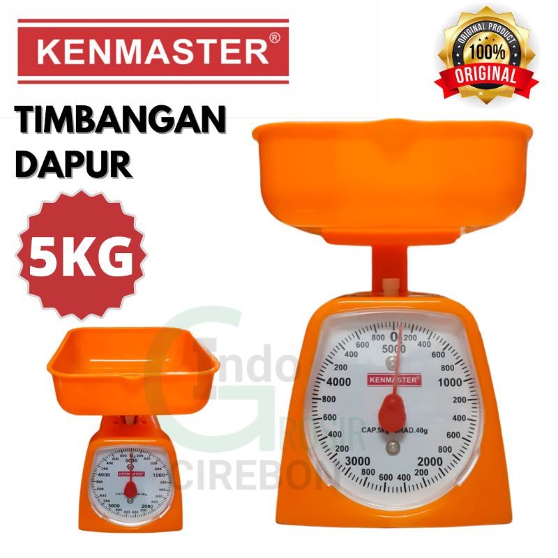 Timbangan Kue 5kg Kenmaster Timbangan Dudun Dapur Analog 5 Kg Orange