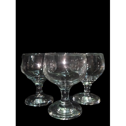 Gelas Kaki Kaca Glassware Kedaung Group IceCream Cup 205ml 1Set isi 6pcs | Gelas Kaki Kaca SK-130ST/