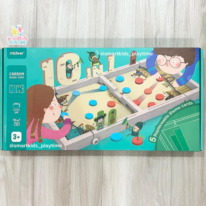 Mideer Carrom Board Game 10in1 Board Game Mainan Edukasi Anak stock ada
