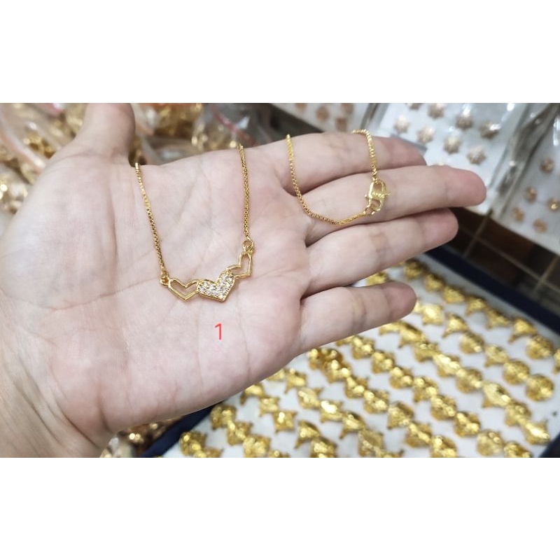 Fifi Fashion Kalung koye lovely Model Perhiasan Lapis Emas 18K AL01