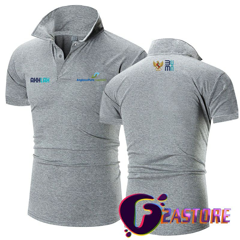 KAOSPOLO BERKERAH TRENDY-  ANGKASA PURA- AKHLAK BUMN-POLO TANGAN PENDEK