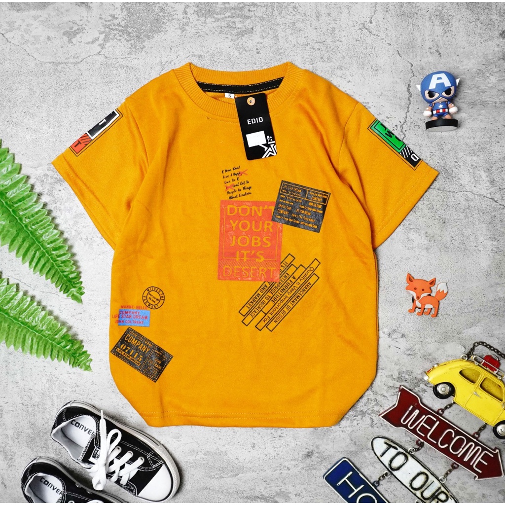 Amspro Kaos Anak Laki-laki Atasan Anak Baju Anak Laki-laki Triston