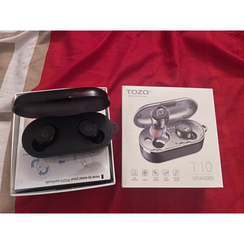TOZO T10 Bluetooth 5.0 Wireless Earbuds with Wireless Charging Case IPX8 Waterproof TWS Stereo