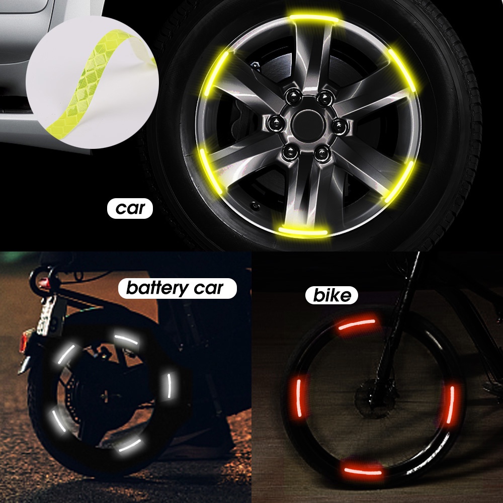 20pcs Stiker Reflektif Untuk Dekorasi Velg Mobil