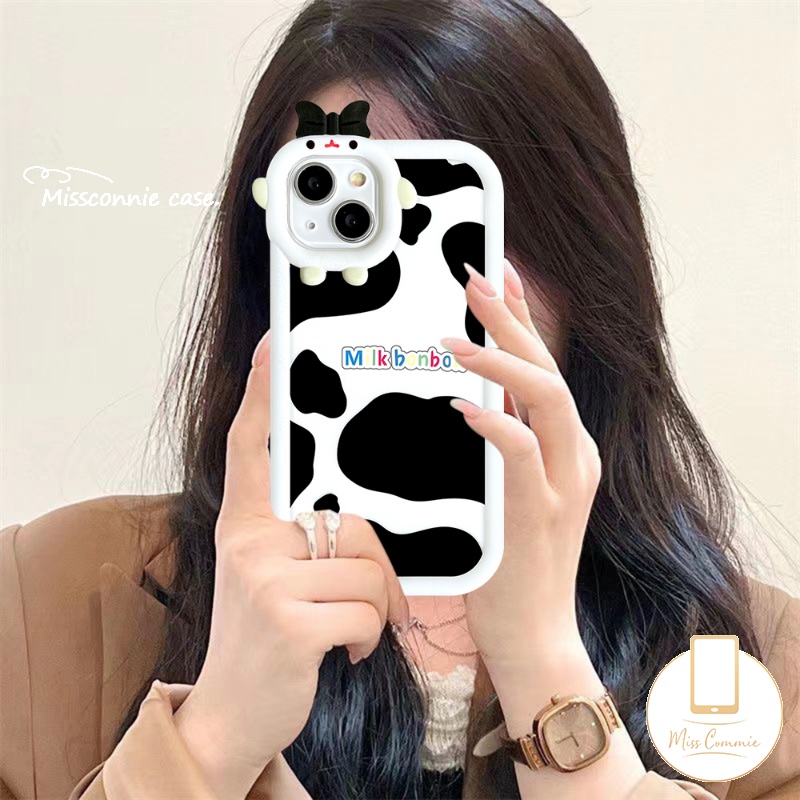 Soft Case Motif Print Sapi 3D Untuk iPhone 7 6 6s 8 Plus 11 12 14 13 Pro MAX 14 Plus XR X XS MAX SE 2020