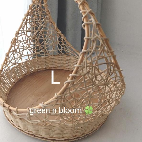 keranjang parcel rotan bulat unik besar