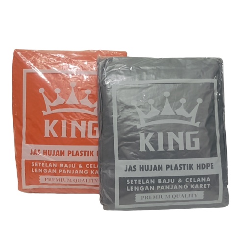 Jas Hujan / Mantel Hujan King Plastik HDPE Setelan Celana + Baju