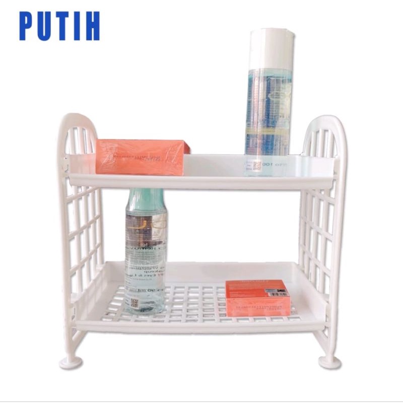 Second Rak Plastik Mini Serbaguna 2 Susun Putih