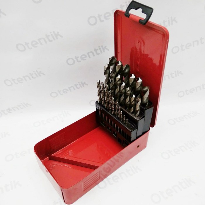 Mata Bor Kugel Matabor Besi Set 25Pcs - Mata Bor Set 25 Pcs - Drill Bit Hss Set