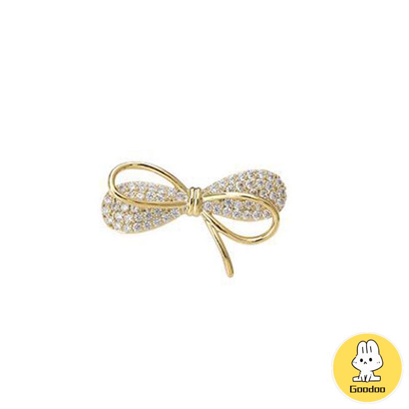 Brooch Bros hijab bros cantik Bros Mutiara bros Kupu bros lucu Bros Wanita Korean Fashion Style Butterfly Brooches Gold Color Pearl Brooch Pins Pakaian Aksesoris -Doo