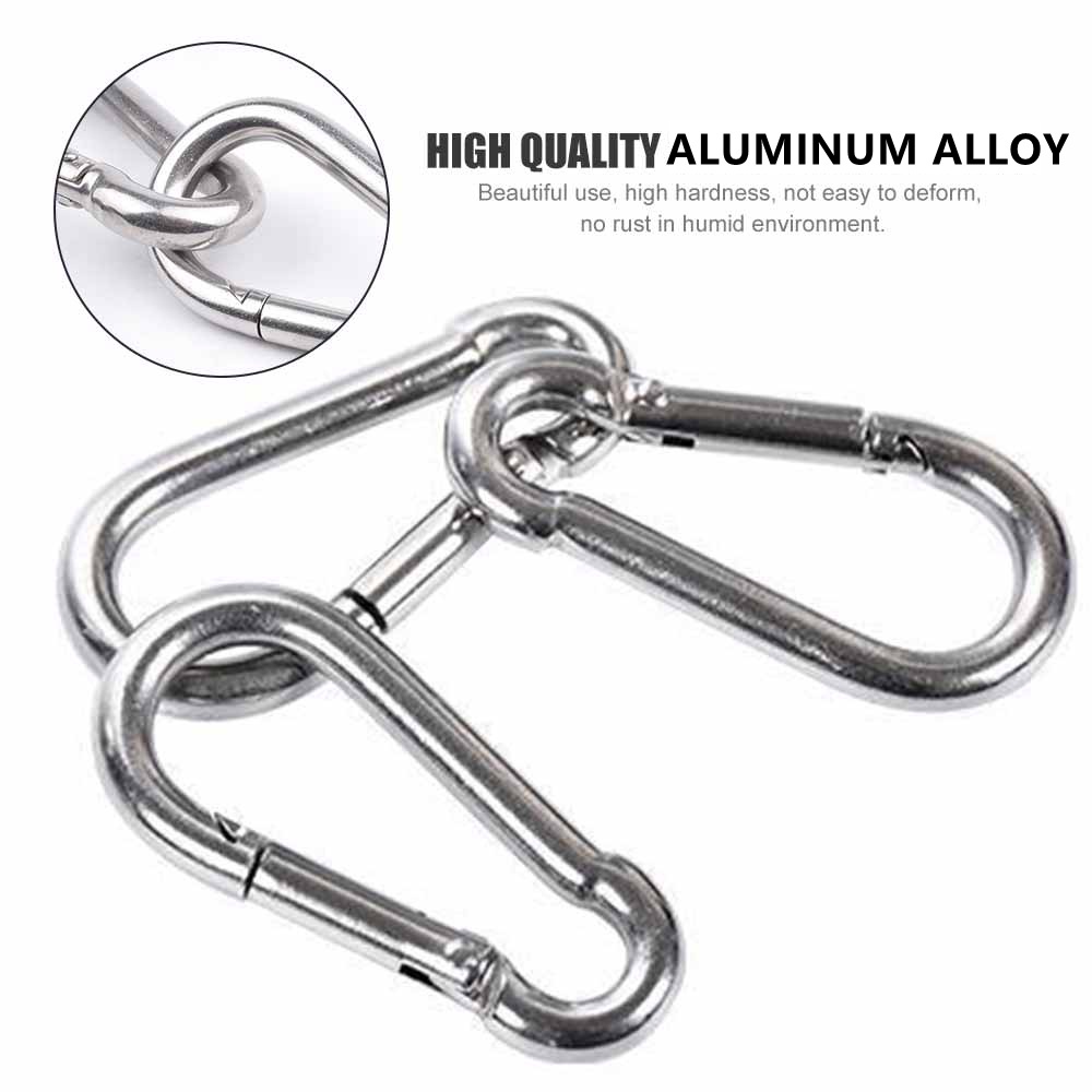 10 Pcs Klip Kait Carabiner Mini Multifungsi Bahan Alloy Tahan Lama Untuk Camping Climbing Hiking Outdoor