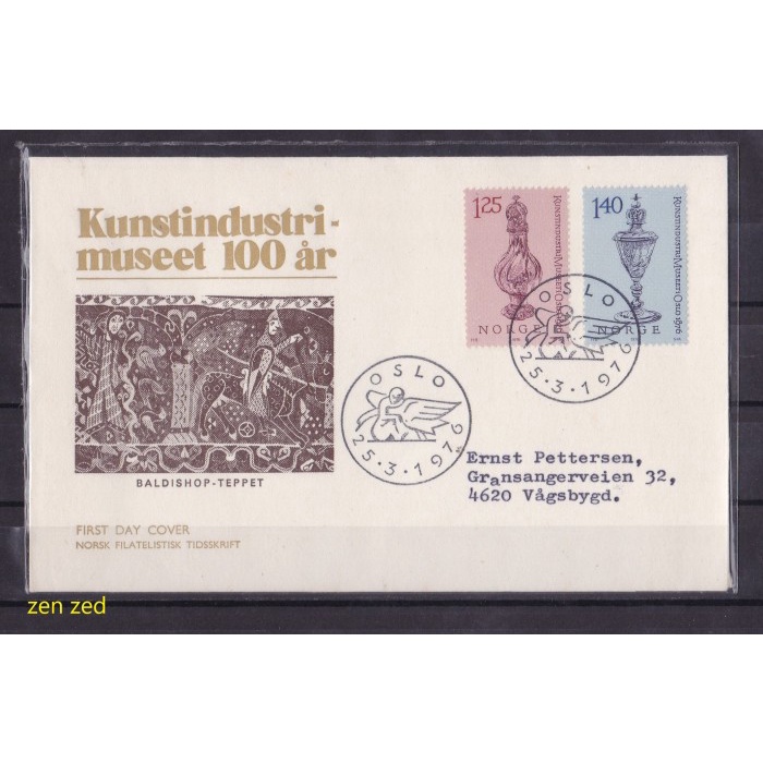 

A169 Perangko FDC SHP Norwegia 1976 The Museum 1 Pcs