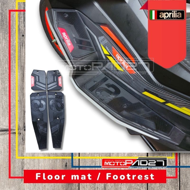 Karpet Footrest Floor Pijakan kaki APRILIA SR-GT200 Premium