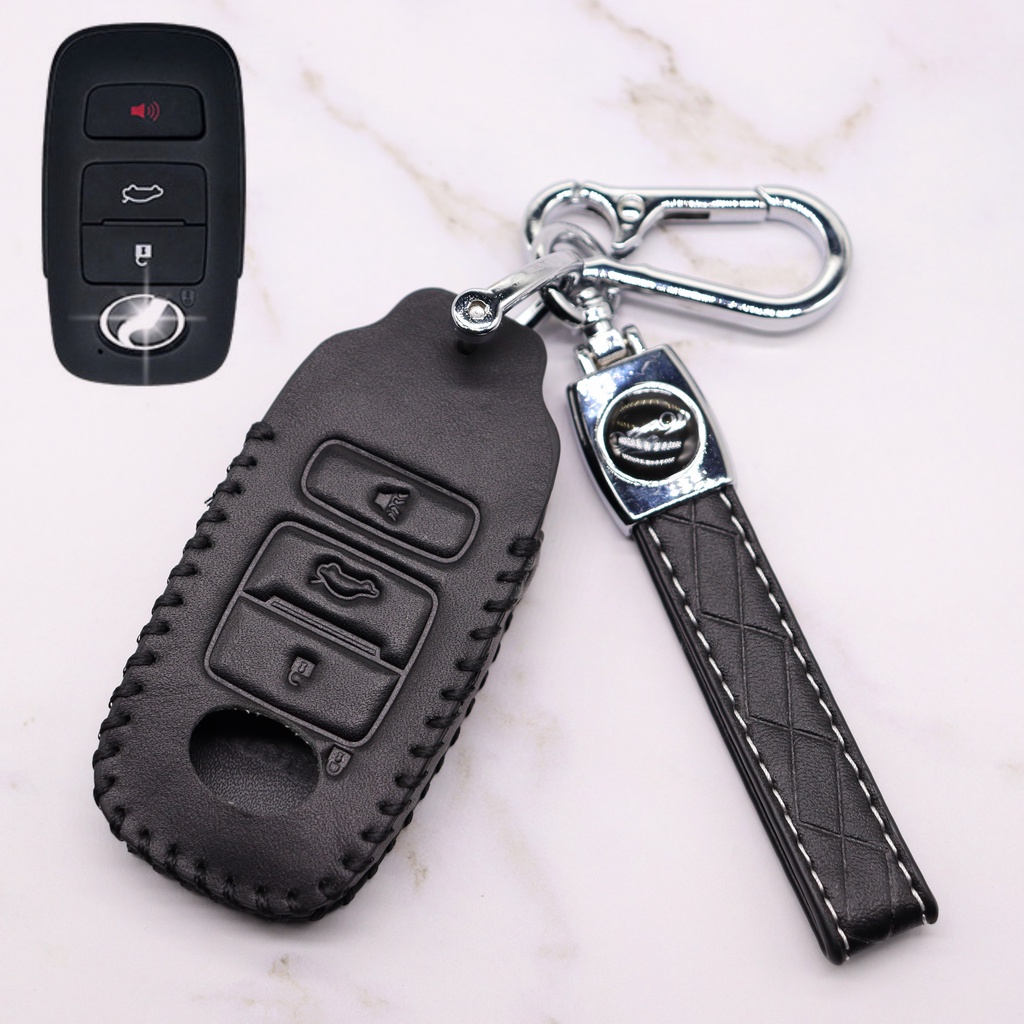 Case Pelindung Remote Kunci Mobil Keyless Bahan Kulit Untuk Toyota Yaris 2019-2022