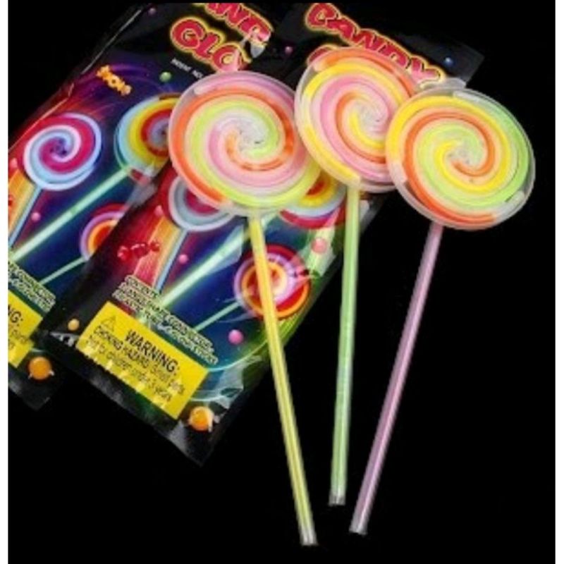 Stik Tongkat Candy Lollipop Glow Led/Mainan Lollipop Glow Stik Candy