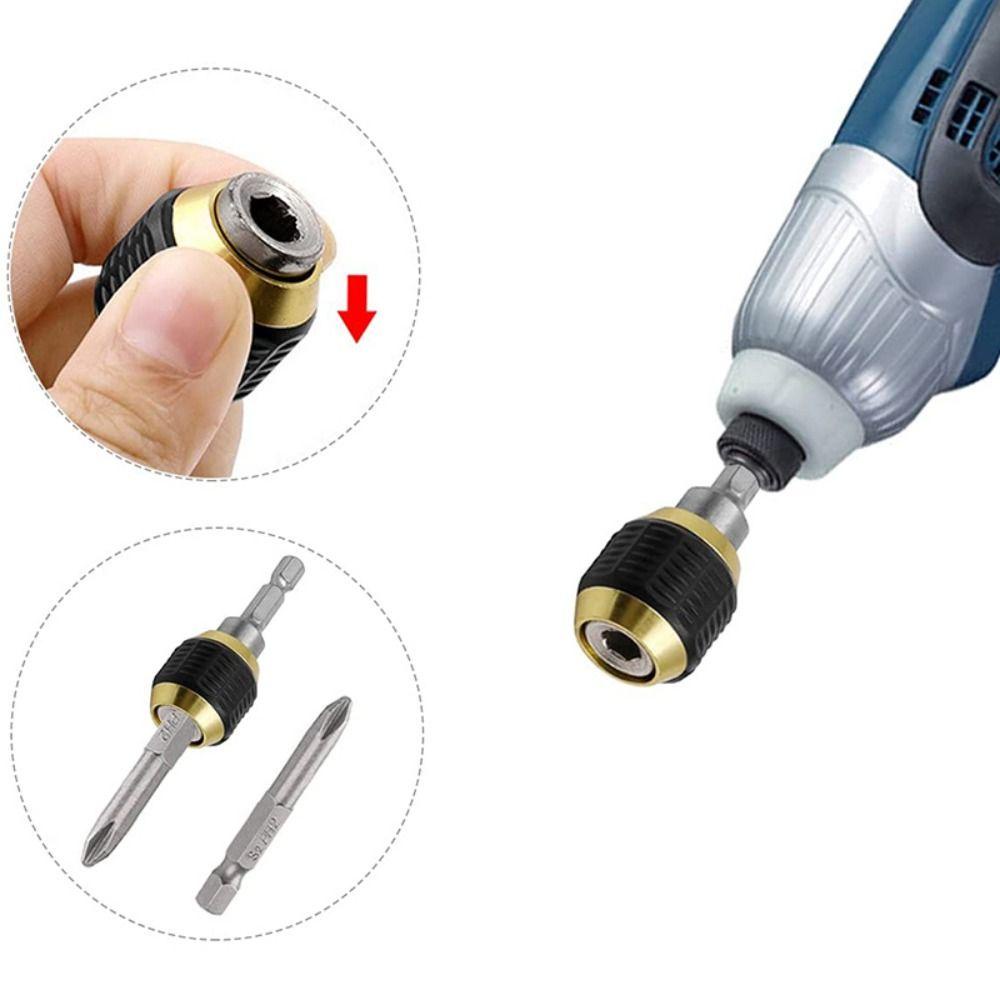 [Elegan] Quick Coupling Power Tool extender Connecting Rod Aksesoris Alat Listrik 1per4 ''Inner Hex Drill Bit Holder Parts