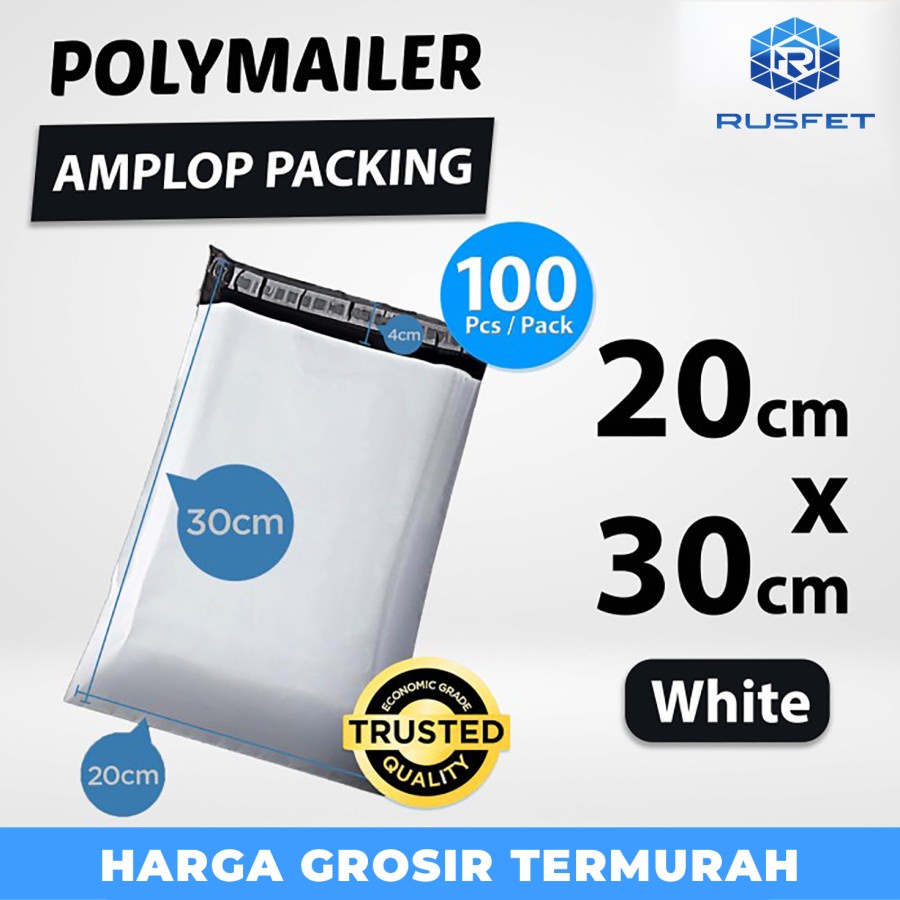 

Polymailer Pack WHITE 20CM X 30CM Amplop Plastik olshop Ekonomis