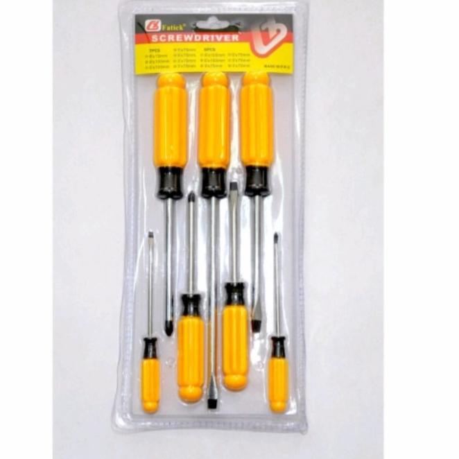 obeng set 7 pcs kepala magnet fatick screwdriver set obeng magnet