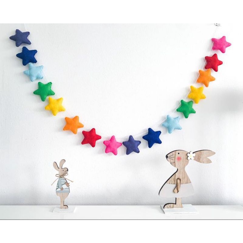 DEKORASI BINTANG FLANEL HATI FLANEL AWAN FLANEL