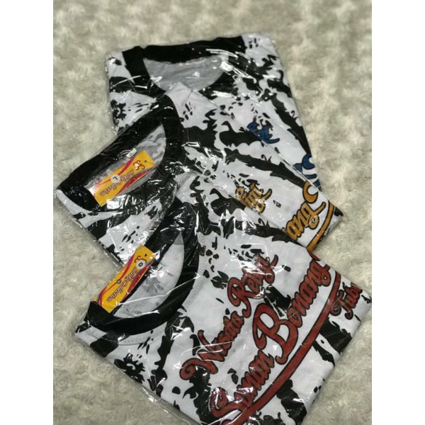 Setelan bonang zebra hitam putih anak laki-laki