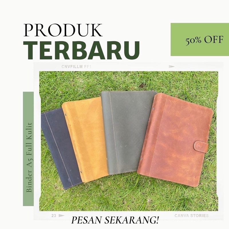 

cover binder leather A5 kulit sapi asli buku tulis